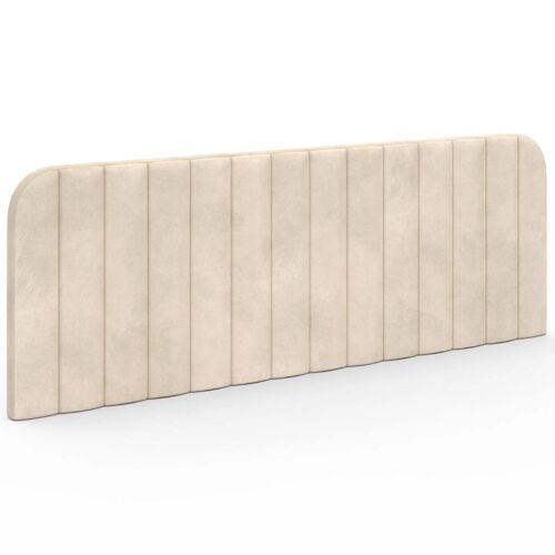 Tête de lit suspendue ALBA 160 cm en velours beige