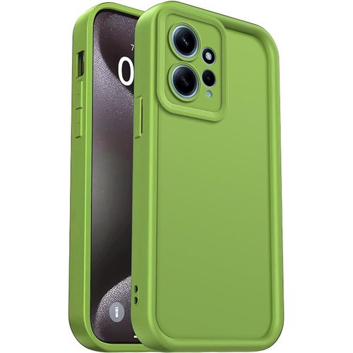 KAL-Coque Pour Xiaomi Redmi Note 12 4G - Étui Silicone Souple Fine Légère Elegant Désign, Protection Caméra Antichoc Anti-Rayures Mince Housse (Vert)