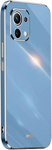 KAL-[Cadre Galvanisé Coque Pour Xiaomi Mi 11 Lite / 11 Lite 5G / 11 Lite 5G Ne (6.55" Inches) Etui De Protection En Silicone Tpu - Bleu Marine