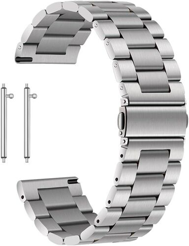 Bracelet De Montre En Métal 20mm,Bracelet De Montre En Acier Inoxydable,Remplacement Rapide De Bracelets De Montre Pour Hommes Et Femmes- 20mm 22mm