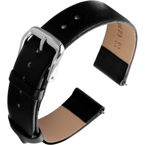 Kalanka-Bracelet De Montre En Cuir De Veau Souple À Libération Rapide Pour Homme Et Femme - Bracelet De Montre Universel En Cuir De Veau Avec Fermoir En Acier Inoxydable