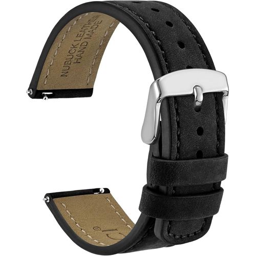 Rétro Bracelets De Montre,Cuir Nubuck,Libération Rapide,Bracelet De Rechange Pour Homme,Boucle En Acier Inoxydable,18mm 20mm 22mm.[U44]