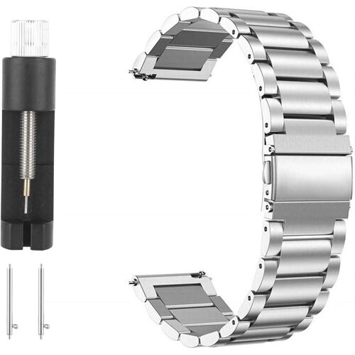Kalanka-Bracelet De Montre Métal 20mm Remplacement Bracelets De Montre En Acier Inoxydable,Bracelets De Montres Remplacement À Dégagement Rapide Pour Homme Et Femme Montre Bracelet En Acier Inoxydabl
