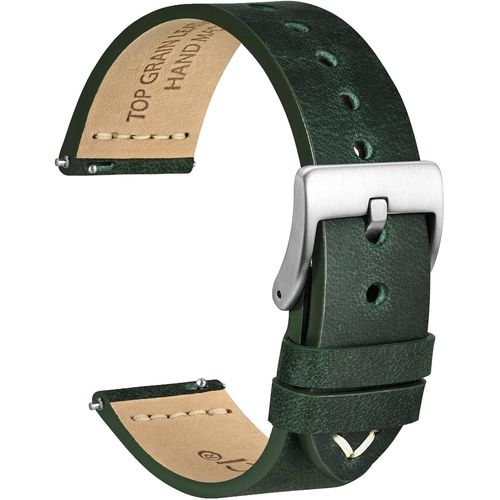Démodé Bracelet De Montre,Cuir De Grain Supérieur,Fil Ciré Français,Dégagement Rapide,Boucle En Acier Inoxydable,Bracelets De Rechange Pour Homme 17mm 18mm 19mm 20mm 21mm 22mm 24mm.[U583]