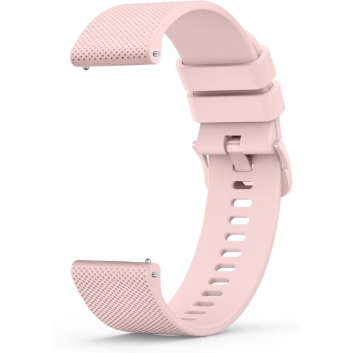 22mm Bracelet De Montre En Silicone, Souple Bracelet De Replacement En Dégagement Rapide Avec Boucle En Même Couleur Homme Femme 22mm, Rose