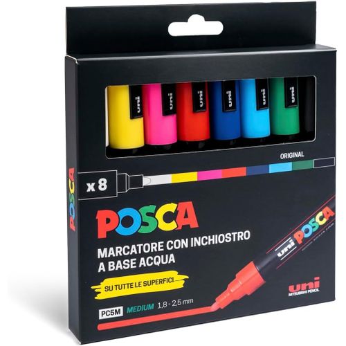 Letnerny-Uni Set Avec Marqueurs Acryliques Pointe Ronde 1,8-2,5 Mm, Couleurs Pour Tissus, Bois, Verre Et Autres, Marqueurs Aquarellables Uni Professionnels Et Papeterie, Résistants À