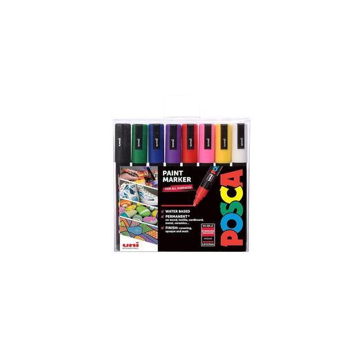 153544843 Lot De 8 Marqueurs Peinture Avec Encre À Base D'eau Et Pointe Ogive 2.5 Mm