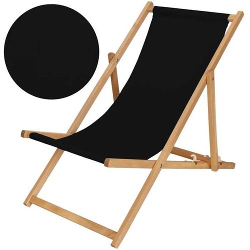 Springos® Chaise Longue De Jardin En Bois Imprégné Pliable ¿ Transat Relax Pour Jardin Et Balcon Avec Système De Sécurité