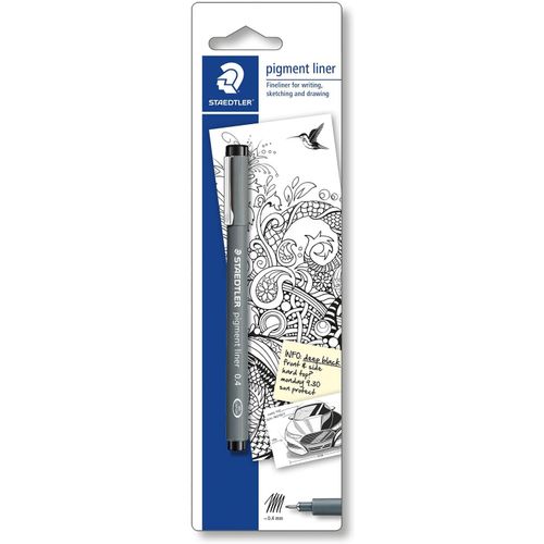 308-02-9 Feutre Fineliner Pigment Liner-Noir Largeur Du Trait : 0,4 Mm Blistercard Of 1 Noir