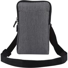 KALANKA-Sacoche Ceinture pour Téléphone Homme, Petit Sac de Téléphone Portable Pochette, Imperméable Téléphone Sac à Epaule Housse de Transport Clip Coque avec Boucle de Ceinture Sac Banane Pochette