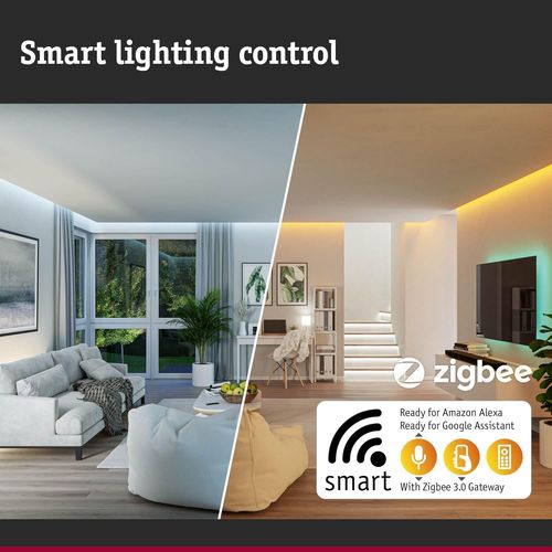 798.09 79809 Panneau Led 595 X 295 Mm Rgbw Smart Home Zigbee Carré Avec 1 X Plafonnier W À Intensité Variable Blanc Mat Métal Lampe De Salon 2700 K,Amaris 595X295Mm 35 Watt