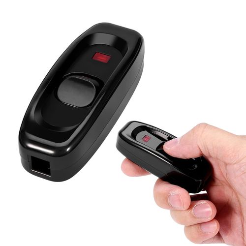 Checarzhn--No1-Interrupteur À Cordon Ac 250 V 10 A En Ligne On/Off - Lampe De Bureau - Interrupteur À Câble Avec Voyant Led - Noir