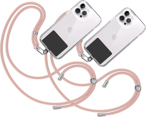TIANYI-2X Cordon Collier Laniere Portable Universel [Pêche] avec Patch de Fixation et Sangle de Suspension Amovible Réglable Résistante Compatible avec Toutes Les Téléphones Mobiles Smartphones