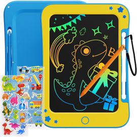 KALANKA-Tablette Dessin Enfant Jouets Enfant 3 4 5 6 7 Ans Garçon Fille, Tablette d'écriture LCD 8,5 Pouces Ardoise Magique, éducatifs Jouet Cadeaux d'anniversaire de Noël pour Enfants (Bleu Jaune)