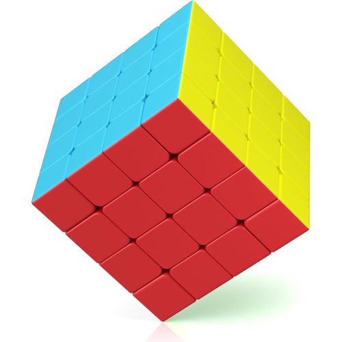 Cube de Vitesse 4X4 Speed Cube,Stickerless Cube Magique Facile à Tourner et à Lisser Speedcube-Tourne Plus Vite Que l' (4x4x4)