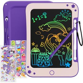 KALANKA-Tablette Dessin Enfant Jouets Enfant 3 4 5 6 7 Ans Garçon Fille,Tablette d'écriture LCD 8,5 Pouces Ardoise Magique,éducatifs Jouet Cadeaux d'anniversaire de Noël pour Enfants (Violet)