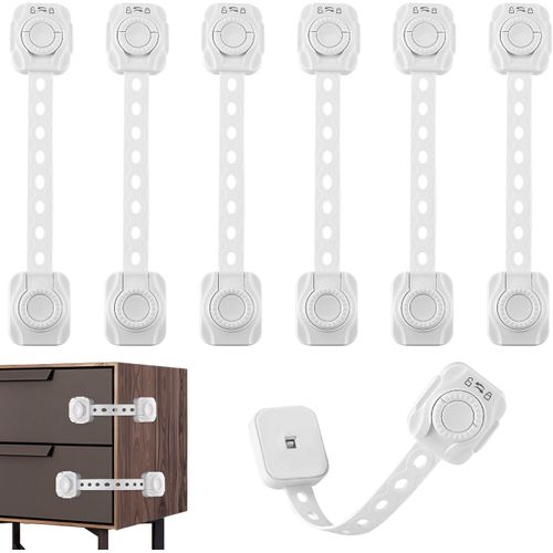 Securite Placard Enfant Bloc Porte Securite Bebe Bloc Tiroir Securite Bebe 6 Pièces Sécurité Enfant Placard Avec Adhésif Pour Réfrigérateurs Commodes Portes Tiroir Fenetres