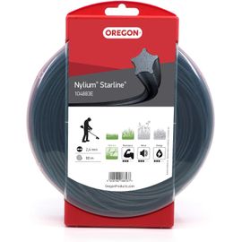 CHECARZHN--NO1-Fil De Débroussailleuse Nylon Étoile 2.4Mm, Coupe Herbes Hautes, Mauva s Herbes, Végétation Dense, Fil Nylon Haute Résistance, Compatible Avec Modèles Standards, 2.4Mm X 90M (104883E)