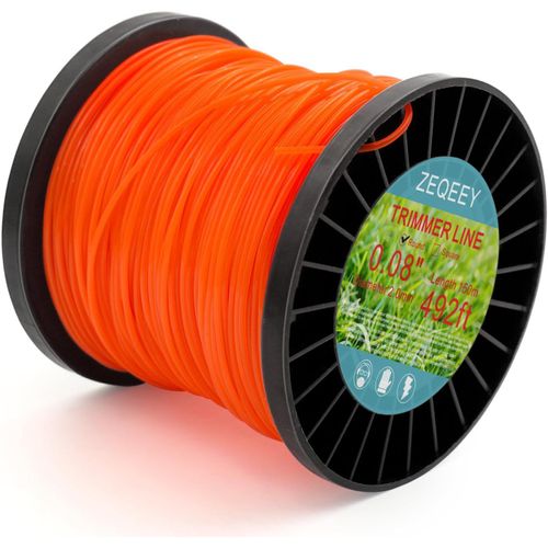 CHECARZHN--NO1-Fil De Coupe De Remplacement Universel Ronde Fil De Débroussailleuse En Nylon, 2,0 Mm X 150 M (0,08 Pouces / 492 Pieds) Fil Pour Coupe-Bordures