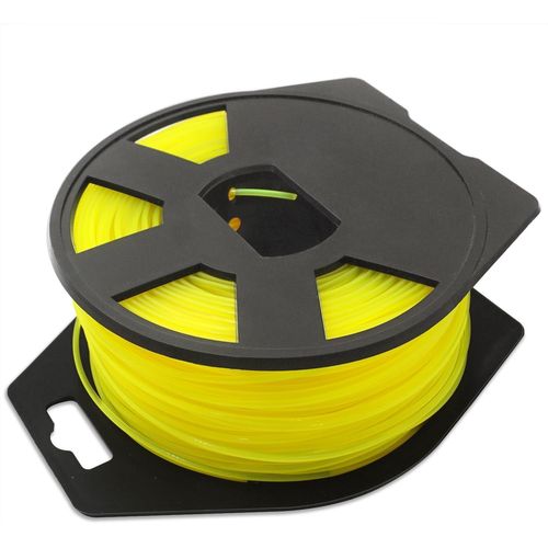 1.6mm x 100m Nylon Round Strimmer Line for Brushcutter and Electric Trimmer (Yellow,1/8