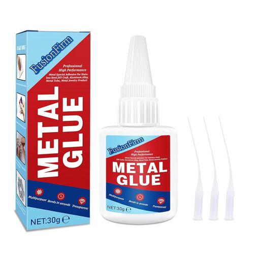 Colle pour métaux 30g de super glue pour acier inoxydable,alliage d'aluminium,bijoux & artisanat DIY Séchage rapide & transparente,haute adhérence Tube pratique inclus