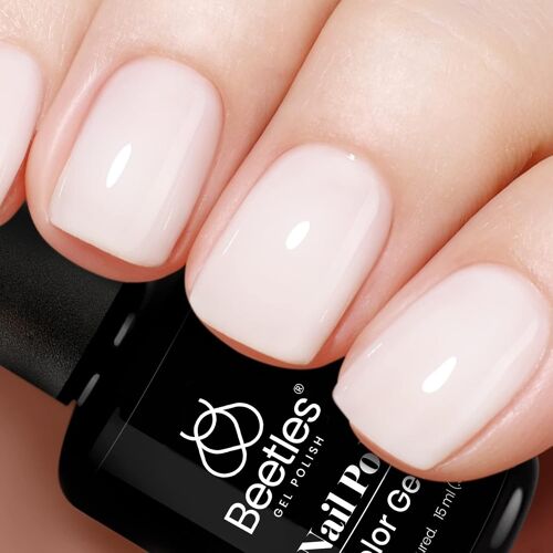 Beetles Gel Nail Polish, 1 X 15 Ml Milky White Colour Soak Off Gel Polish Nail Art Manicure Salon Diy At Home Christmas Gifts Decorations 