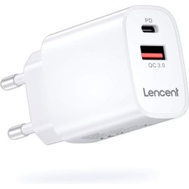 Kal-Pd Chargeur Prise Usb C, 18w Chargeur Secteur Mural Usb 2 Ports Pour Iphone 12 Pro Max Mini Se 2020 11 X Xs Xr 8 Plus Ipad Air Pro Galaxy S20 Ultra Fe Note 20 10 Pixel 5 4xl