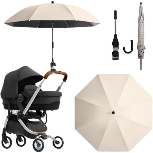 Checarzhn--No1-Parapluie Parasol Poussette,Ombrelle Poussette Universelle,Ombrelle Pour Poussette Anti Uv,Parasol Anti Uv 50+ Pour Landau,Anti Uv Parasol Pour Landau,Avec Pince Flexible Bras Réglable