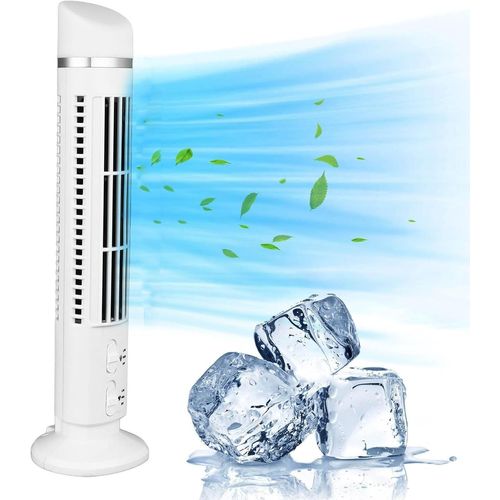 Ventilateur Tour sans Pales à Circulation D'air Ambiant,Ventilateur de Bureau Silencieux avec Conception Sécurisée pour les Enfants,Portable et Facile à Nettoyer,alimenté par
