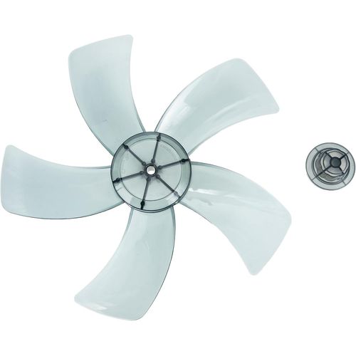 SEPT-1 Ensemble De Pales De Ventilateur En Plastique 5 Feuilles Lame De Ventilateur Universelle Lame De Ventilateur Sur Pied Pièce De Rechange De Ventilateur 12 Po Avec Écrou Couvercle