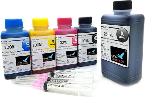 Kit De Recharge D'Encre 650 Ml Compatible Canon Pgi-570, Cli-571, Pgi-550, Cli-551, Pgi-525, Cli-526, Pgi-520, Cli-521, Pgi-5, Cli-8 ¿ 5 Couleurs Avec Seringues Et Gants[ENC945258]