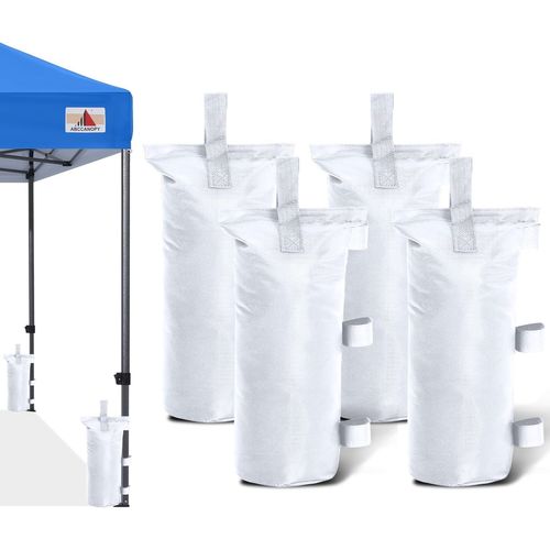 Checarzhn--No1-Lot De Poids Pour Auvent De 1,8 À 50,8 Kg - Sacs De Sable Pour Tente Pop-Up - Sacs De Poids Pour Tonnelle Extérieure, Trampoline, Pergola, Blanc (Sans Sable)