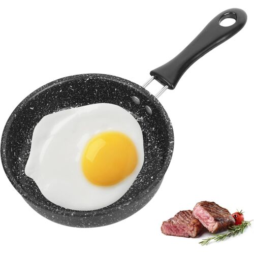 Mini Poêle Antiadhésive Ø 14 Cm ¿ Petite Poêle À Induction Pour ?ufs Frits, Portable Pour Camping Et Cuisine À Gaz