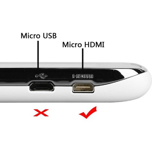 Cy Câble Micro Hdmi Vers Hdmi Mâle Hdtv Coudé Vers La Gauche À 90 Degrés Pour Téléphone Portable Et Tablette - 50 Cm