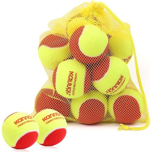 Checarzhn--No1-Balles De Tennis, 12 Pièces Stage 3 Balles De Tennis Avec Sac De Transport Pour Débutants Rouge Décompression 75% Mini Ballons De Tennis Pour Court De Tennis Enfants Et Chiens