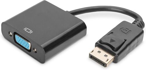 Adaptateur Graphique Displayport, Dp Vers Vga, Full Hd 60Hz, 1920 X 1080 Pixels, Noir