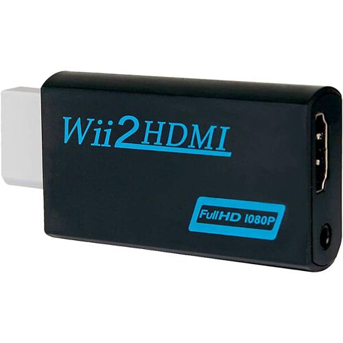 Adaptateur Hdmi Wii Convertisseur Wii Hdmi Avec Un Cable Hdmi Gratuit Signal Video Full Hd 720P/1080P Avec Audio Sortie Jack 3,5Mm(Noir Sans Cable)
