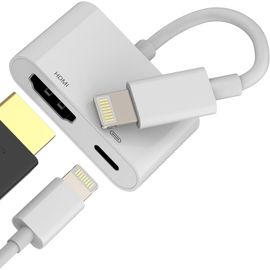 ERYI-Adaptateur Lightning Hdmi Jack Pour Iphone 14 13 Pro Max Pour Ipad Tv Cable (2En1) Chargeur Certifié Pour Apple Mfi Écran Vidéo Prise Accessoire Av Displayport Femelle Appareil Numérique Dongle