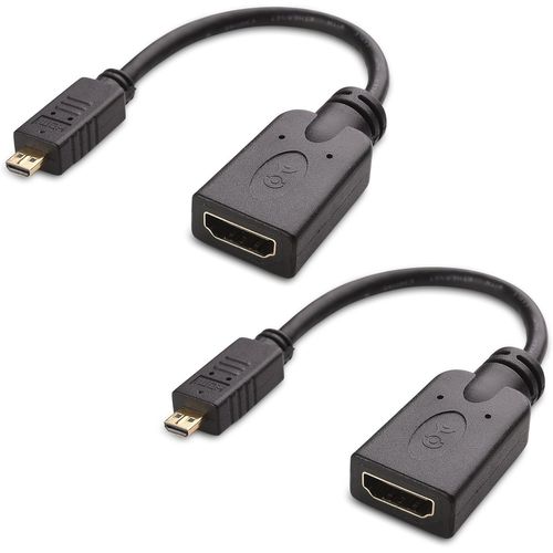 SUNY-Ensemble De 2 Adaptateur Micro Hdmi Vers Hdmi (Cable Micro Hdmi Vers Hdmi),15Cm Avec Prise En Charge 4K Et Hdr