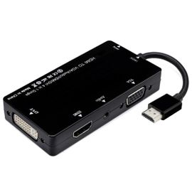 Cy Hdmi To Vga/Audio/Hdmi/Dvi 4In1 Dongle Adapter Multiport Splitter Converter For Ps3 Hdtv Pc Monitor Projector[HDM5231580]