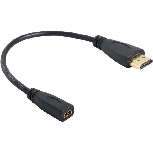 Câble Adaptateur Micro Hdmi Femelle Vers Hdmi Mâle Pour Tablette Et Téléphone Portable 20 Cm[CAB9164753]