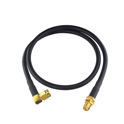 Câble d'extension d'antenne WiFi 50 cm RG58 RP SMA femelle vers RP SMA mâle 50 Ohm Câble d'antenne à hélium Câble coaxial à faible perte SDR Équipement Câble d'extension d'antenne radio amateur