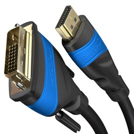 Adaptateur Hdmi Dvi Avec Protection Contre Interférences Signal A.I.S. ¿ 2M (Câble Moniteur Bidirectionnel Dvi-D 24+1/Hdmi, Connecte Dispositif Hdmi À Moniteur Dvi, Full Hd/1080P[BLE7110119]