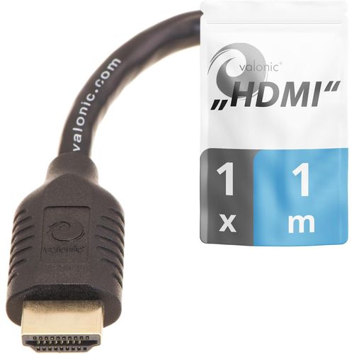 KALANKA-cable HDMI court, 1m - 4k, ARC, Ultra HD, Ethernet, high Speed - noir, pour TV, Macbook, PC, PS5 100cm
