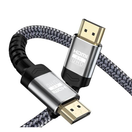 VornixorSarlshop-Câble HDMI 4K 5m | Cable HDMI 2.0 haute vitesse de 18 Gbps & 4K@60Hz HDR ARC HDCP2.2 CEC Ethernet - Cordon tressé | Pour UHD, moniteur, portable, Xbox, PS4/PS5, etc.