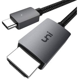 TIANYI-Câble USB C vers HDMI [Jusqu'à 4K, Câble Tressé] Adaptateur Cable USB Type-C vers HDMI Thunderbolt 3/4 Compatible pour iPhone15 Série MacBook Pro Air iPad Pro Air iMac S23 XPS 17 Huawei (1,8m)