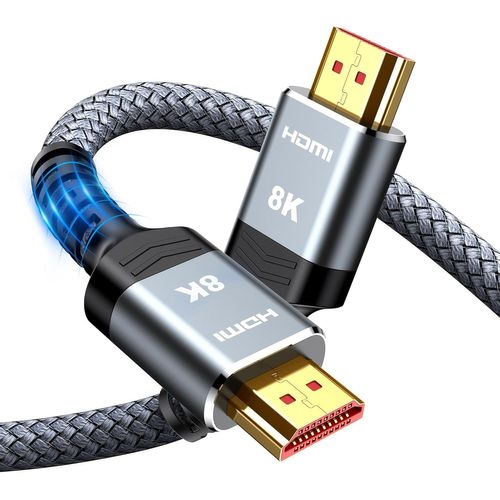 8K Câble Hdmi 2M, Ultra Haut Débit 48Gbps 8K@60Hz 4K@120Hz Cordon Hdmi 2.1, Hdr10+ Arc Earc Hdcp 2.2&2.3 Compatible Avec Tv Pc Monitor Projecteur Ps-5 X-Box