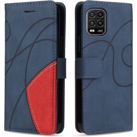 Kal-Coque Pour Xiaomi Mi 10 Lite 5g, Antichoc Étui À Rabat Avec Porte Cartes, Magnetique Portefeuille Coque En Pu Cuir Pour Xiaomi Mi 10 Lite 5g, Bleu