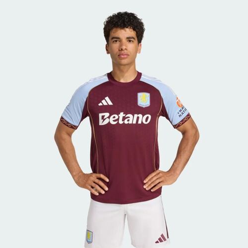 Maillot Domicile Aston Villa Fc 25/26 Authentique Adidas - Maroon / Glow Blue - S