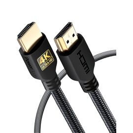 Câble Hdmi 4K De 1 M | Haute Vitesse, En Nylon Tressé Et Connecteurs Plaqués Or, 4K @ 60Hz, Ultra Hd, 2K, 1080P, Compatibilité Arc & Cl3 | Pour Ordinateur Portable Et Bien Plus Encore
